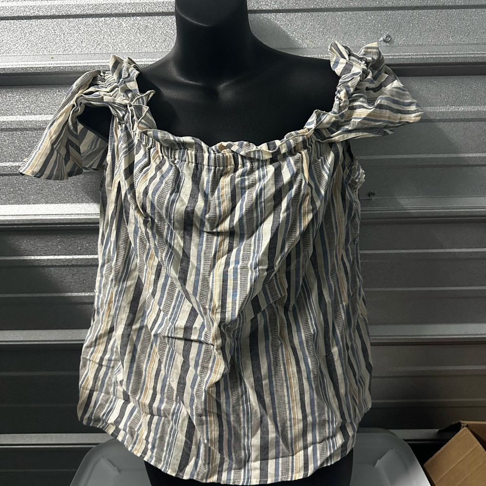 Striped Off-Shoulder Women's Top